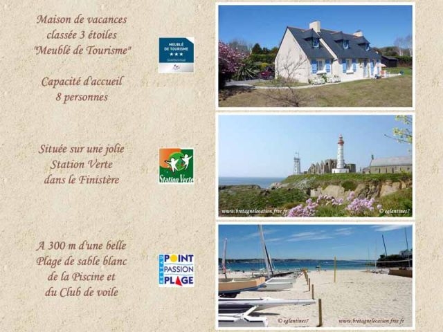 Maison / Villa 'Eglantines7 - 300m belle plage - jolie maison de vacances 8 pers' à Plougonvelin