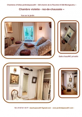 1 chambreRC/ suite 2 chambres  'Le jardin de pascal61' à Montgaudry
